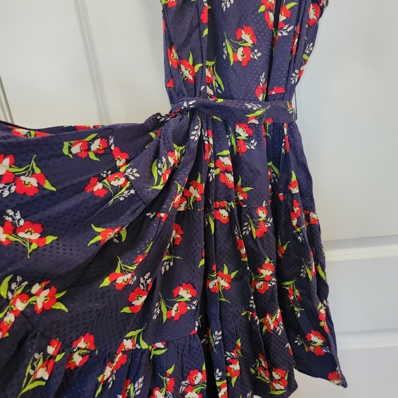 JILL Jill Stuart Floral-Jacquard Flutter-sleeve Dress - Picture 8 of 8